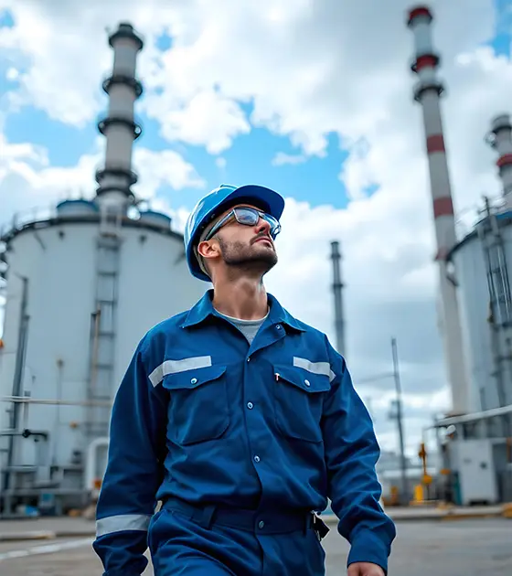TEEC Engineering Expert performing on-site inspection to enhance operational efficiency